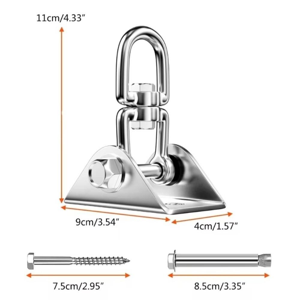 360 Rotate Swivel Load-bearing Hook Hanging Hardware Stainless Steel Hammock Fixing Plate Swing Accessories