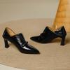Elegante Damen High Heels Spitze Tiefer Ausschnitt Einzelne Schuhe Damen Vielseitig Bequem Weiches Leder Arbeit Pendler High Heels