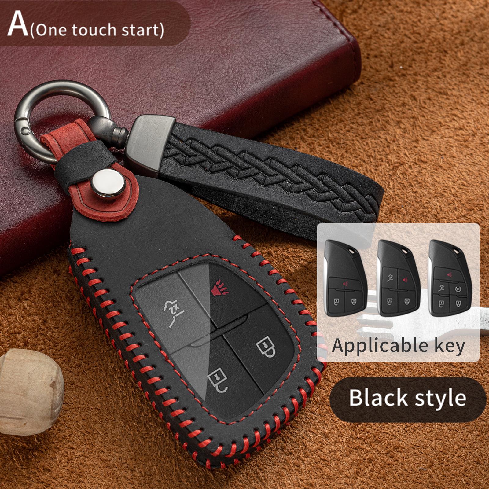 

Кожаный чехол для дистанционного ключа автомобиля для GMC Yukon для Chevrolet Suburban Tahoe для Buick ENVISION S Plus Avenir без ключа чёрный