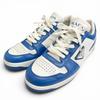 Great Sneakers Downtown Triangle Logo Leather Blue Leather Mens 7 2EE364 Used