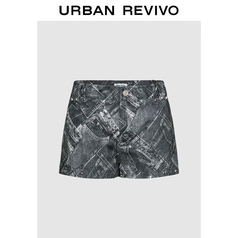 

UR 2025 Autumn Casual Rivet Studded Shorts M
