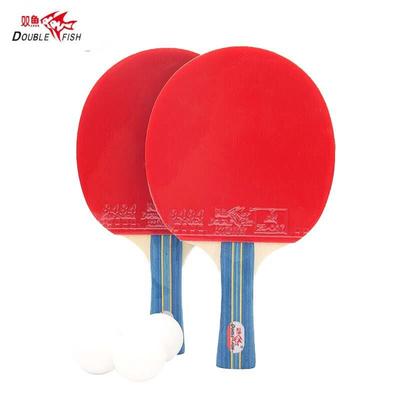 Conjunto de Raquetes de Tênis de Mesa Double Fish 026A 1 Estrela para Iniciantes
