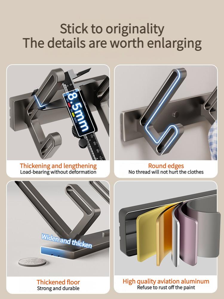 Kein Bohren Upgrade Die Oberen Und Unteren Großen Haken Wandhaken Türhaken Kleiderbügel Hängend für Küchenhaken