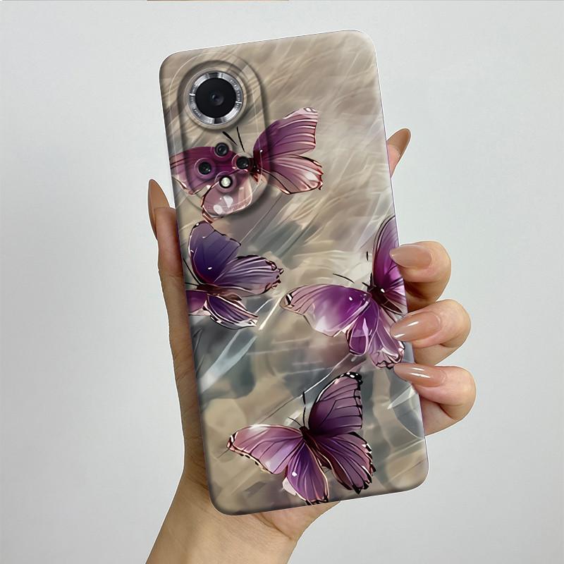 For Huawei Nova 9 / Honor 50 Phone Case NAM-LX9 NTH-NX9 Soft Silicone Sweet Painted Protective Back Cover Cute Printed Casing