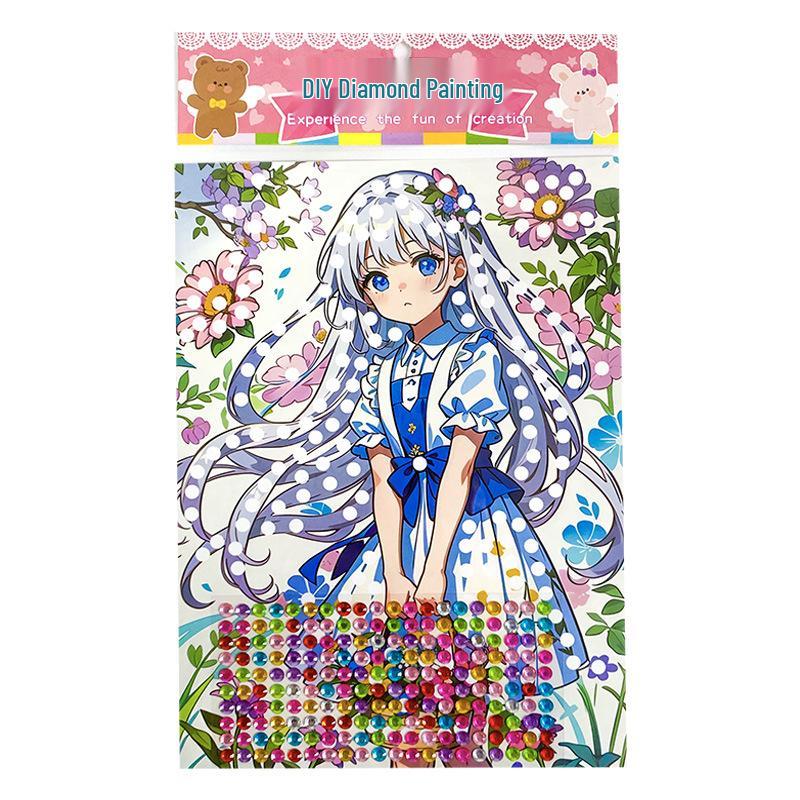 Kids' Cartoon DIY Acrylic Gem Stickers: Fun Educational Diamond Stickers for Girls