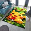 Pokémon print rug, cute Pikachu, Jigglypuff and Charmander cartoon decorative rug, home décor