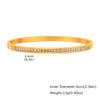 Luxury Shiny Cubic Zircon Stainless Steel Bracelet for Women, Waterproof Tennis Chain Openable Bangle, Fashion Elegant Jewelry