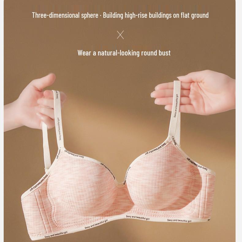 Grenzüberschreitender Damen Push-Up Nahtloser BH: Dick gepolstert, Bügellos, Seitenstütze, Anti-Hänge-Effekt zur Vergrößerung kleiner Brüste