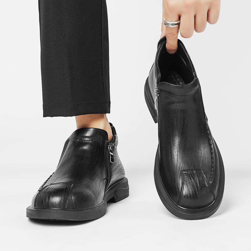 Модные мужские модные брендовые ботинки челси из натуральной кожи — фото 3