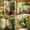 Heavy Duty Melon Hammock 10Pcs Watermelon Sling Nets Weatherproof Reusable Holder Space Saving Vine Support Mesh Fruit Hammocks for Cantaloupe