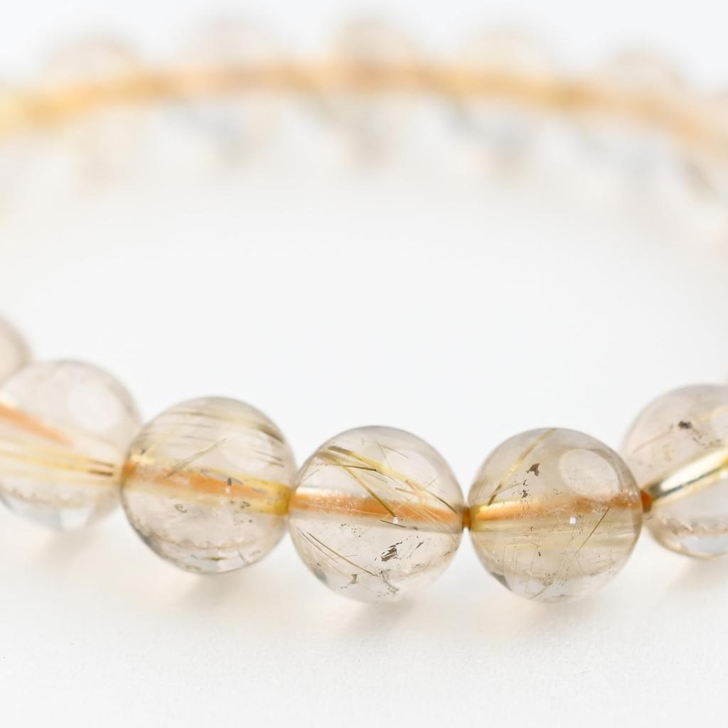 Jewelry Town Shosenkyo Rutilated Quartz 10mm 16cm Wrist Limited Natural Power Good Feng [Eigado] Bracelet, Stone, Circumference, One-of-a-Kind,