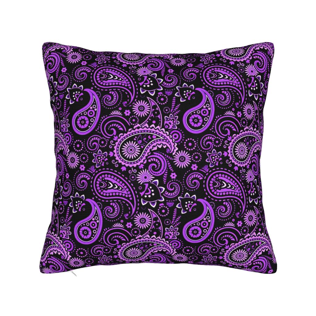 Brown White Paisley Western Seamless Pattern Pillow Case Cute Funny Pillow Cover Design Pillowcases For Couch Sofa Bedroom