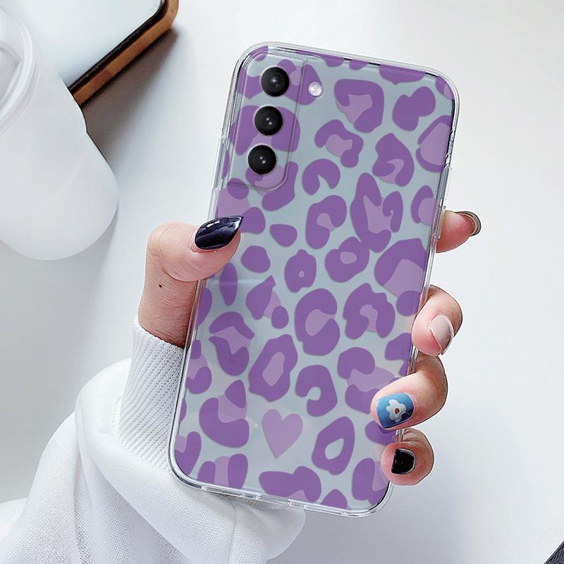 Transparent Case For Samsung Galaxy S23 S 23 Ultra S23 Plus Cover Cartoon Flowers Soft TPU Shockproof Funda For Samsung S24+ Bag