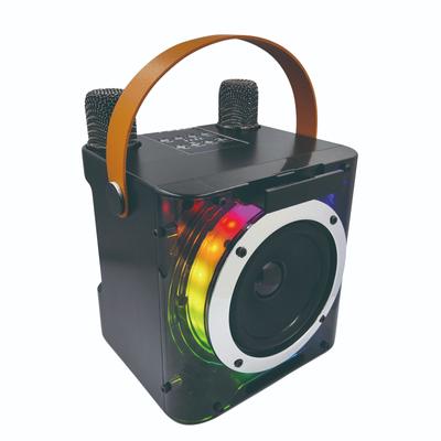 Karaoke Machine with 2 Wireless Microphones BT Microphone and Speaker KTV Set with RGB Light