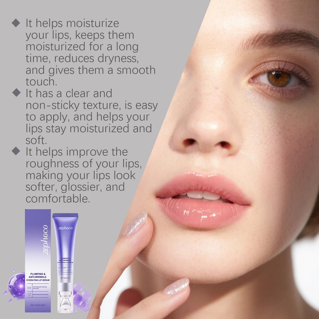 Lip Plumping Serum Hydrating Nourishing Fine-Line Care Gentle Lip Treatment Moisturizing Essence for Soft Smooth Lips
