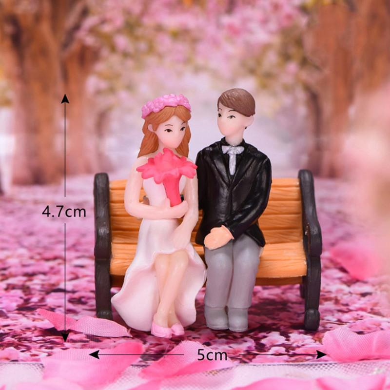 Lovers Couple Miniature Mini Doll DIY Terrarium Figurines Fairy Garden Decor Valentine's Day Gift Home Accessories