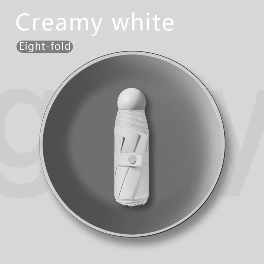 Ultraleichter, kompakter, tragbarer Kapsel-Regenschirm, UV-Schutz, Mini-5-fach-Regenschirm