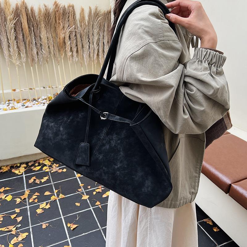 Autumn and Winter Retro Large-capacity Bag Women's 2025 New Fashion and Simple Commuter Shoulder Bag College Student Tote Bag