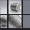 Stainless Steel Wire Rope Cuttable 50m/196ft with 50 Aluminum Crimps for DIY Craft Household Hanging Projects