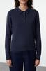 Women's Elegance Style Sweater Navy Blue Wool Polo Neck Knitwear Sweater