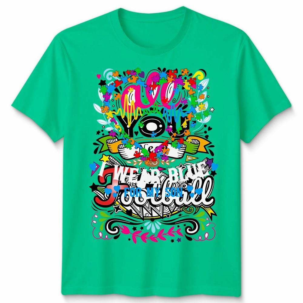 Wear Blue For My Son Autism Awareness Day Promoting Love Acceptance Unisex S