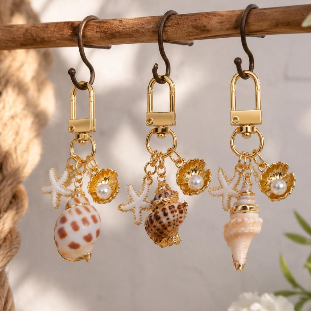 Ocean Collection Marine Life Keychain: European & American Style Pendant Bag Charm