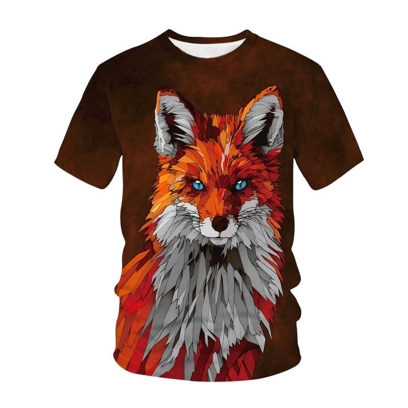 Kawaii Animals Foxes 3D Printed Kids T Shirt Fashion Casual Cartoons T-shirt Boys Girls Children's Clothing for Girls