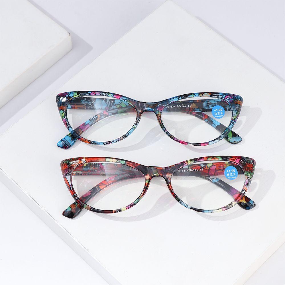 1Pc Stylish Floral Reading Glasses Urltra-Lightweight Design Eye Protection Women Flowers Elegant Comfort Fit Eyeglasses Vision Care +1.0~5.0