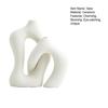 Yousheng 2 Pcs/Set Ceramic Vases Irregular Circular Cross Modern Boho Vase Minimalist Nordic Style Flower Vase for Tabletop Shelf Home Decor
