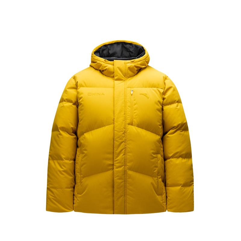 

Anta Минималистичный Логотип Бренда Буква Теплая Пуховая Куртка с Капюшоном Унисекс Верхняя Одежда Энергетический Желтый 172517901-3 XL