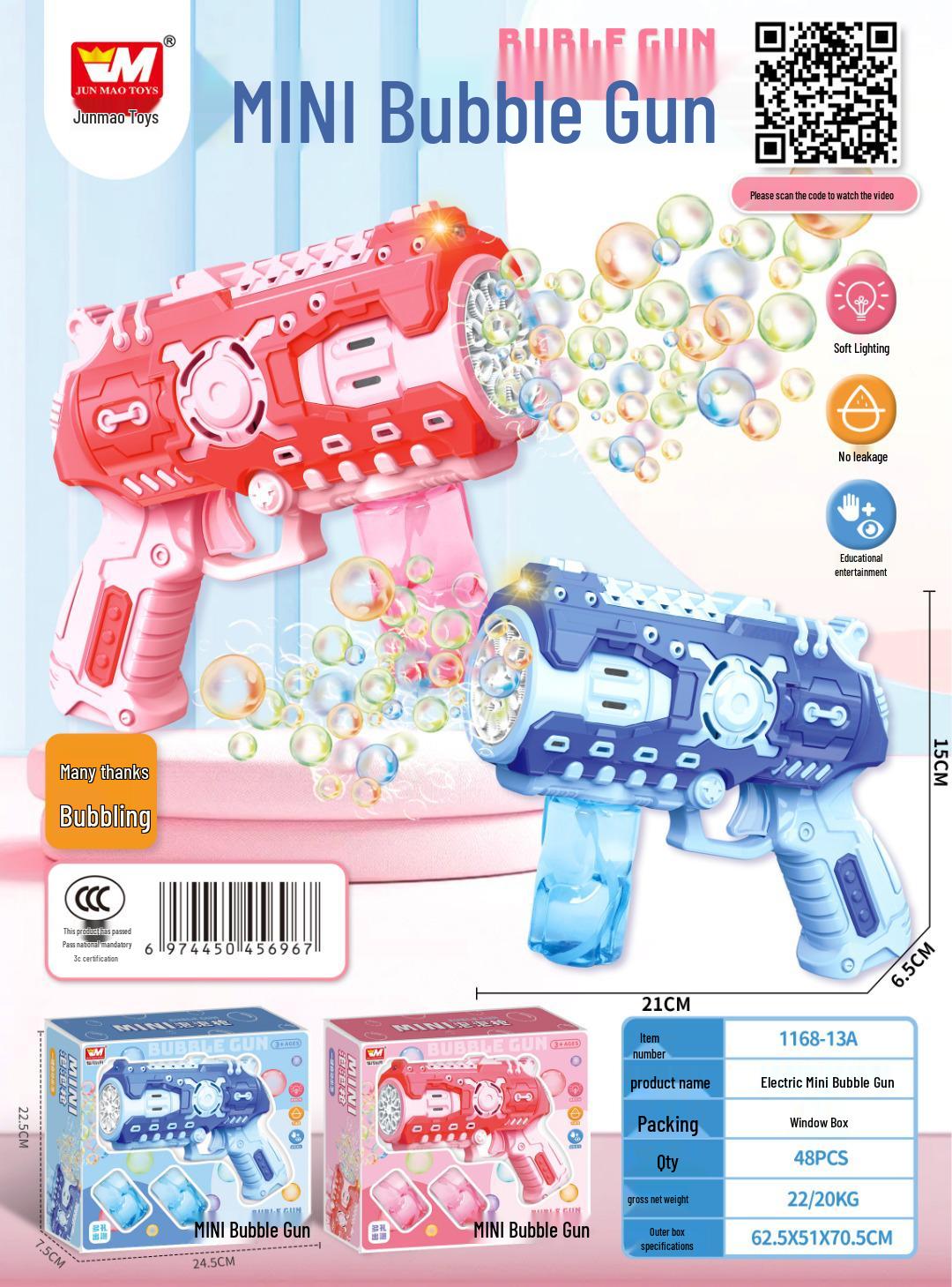 Electric Automatic Bubble Gun Toy for Kids - Multi-Hole Bubble Machine for Boys and Girls Role-Playing