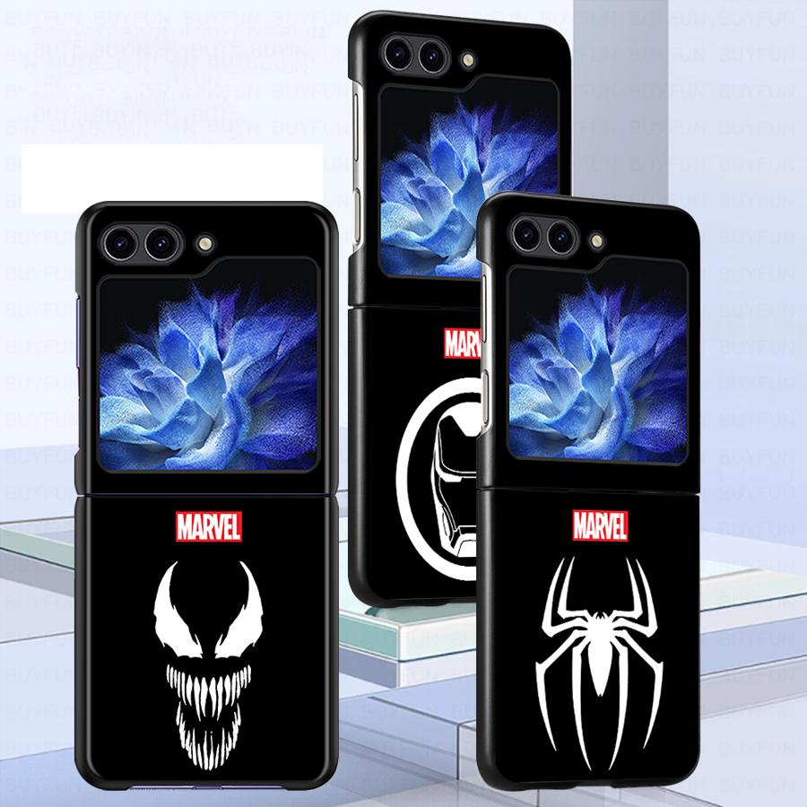 Hard Phone Cover Case for Samsung Galaxy ZFlip3 ZFlip5 Z Flip 7 6 5 4 3 ZFlip4 ZFlip6 ZFlip7 FE Marvel Venom Sipiderman