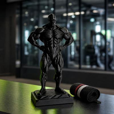 3D Printed Muscle Man Figurine, Funny Muscular Desktop Sculpture, Collectible Gym Fitness Statue, Gift for Men, Bodybuilders