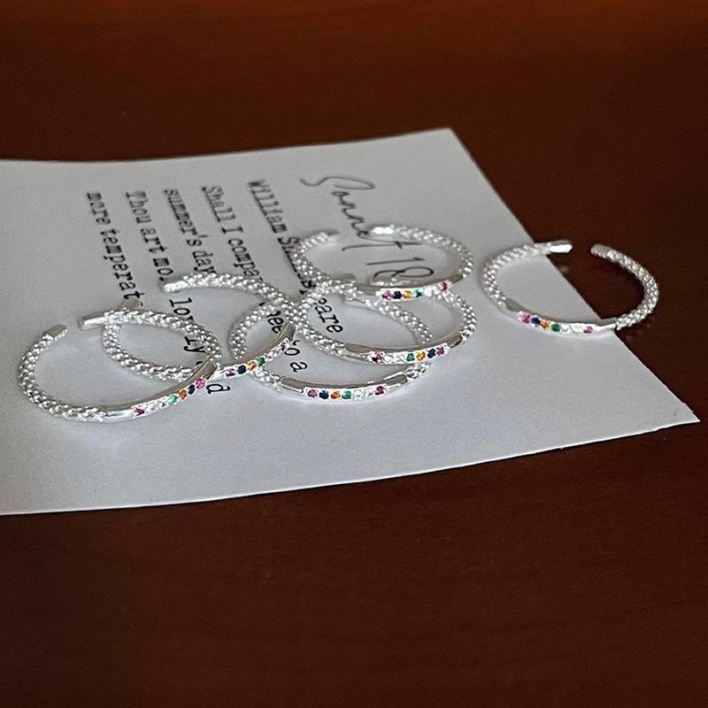 Elegant Korean Style Minimalist Geometric Ring For Women With Adjustable Copper Band