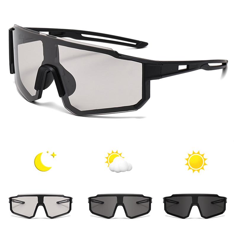 Cross Border New Sports Sunglasses Men Women Cycling Color Changing Glasses