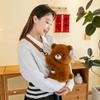 Genuine trendy animal schoolbag doll doll cute panda fox plush toy backpack rag doll throw pillow