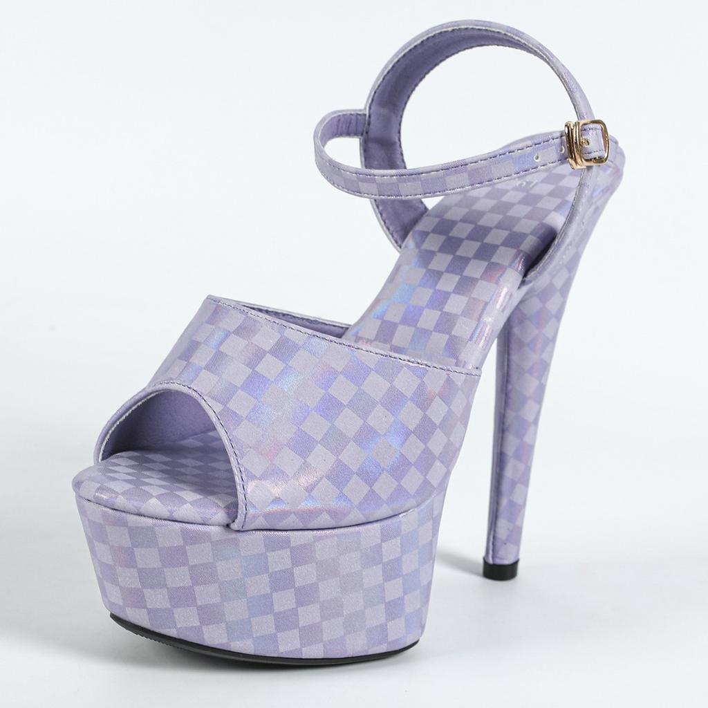 Fashion 15cm Fashion Accessories Model Heels with Stiletto Sexy Black Waterproof Platform Hate Sky-high