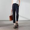 SOFSIL Damen Leinen-Baumwollmischung Cropped Lässige Hose