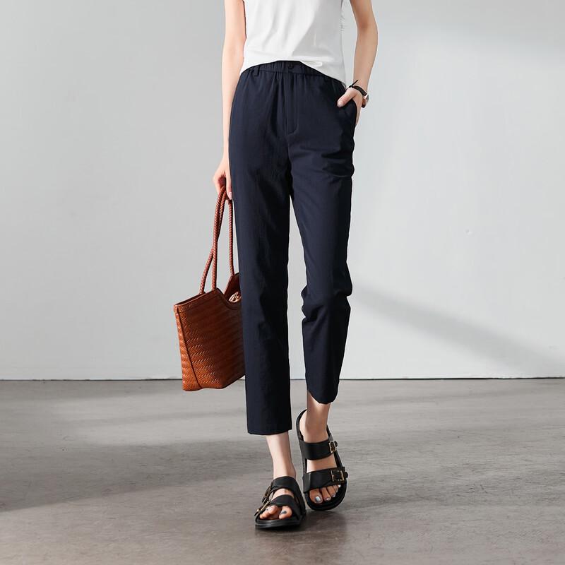 SOFSIL Women s Cotton Linen Blend Cropped Casual Pants L