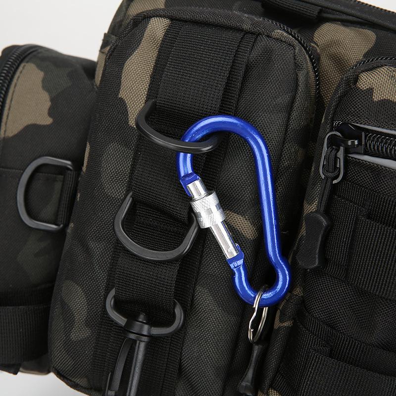 Fishing Tackle Backpack Lure Box Gear Storage Bag Fanny Pack for Men Fly Fishing Backpack with Rod Holder Sling Shoulder Bag
