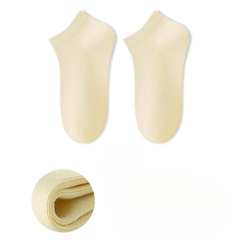 

Женские тонкие сетчатые дышащие и влагопоглощающие хлопковые носки из чистого хлопка, нескользящие и не сползающие, и белоснежные бесшовные носки с низкой посадкой 1 pair банан желтого