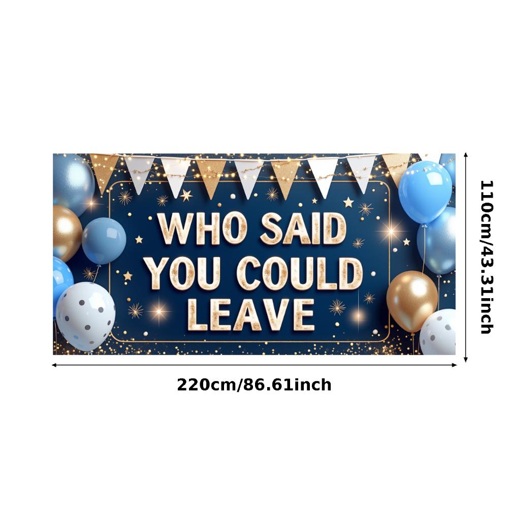 Backdrops Silver Theme Banner Decoration Blue Theme Celebration Banner for Graduation Party Photo Shoot Holiday Celebration