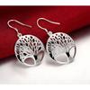 European and American New Style Hollow Wishing Tree Tree of Life Earrings for Women