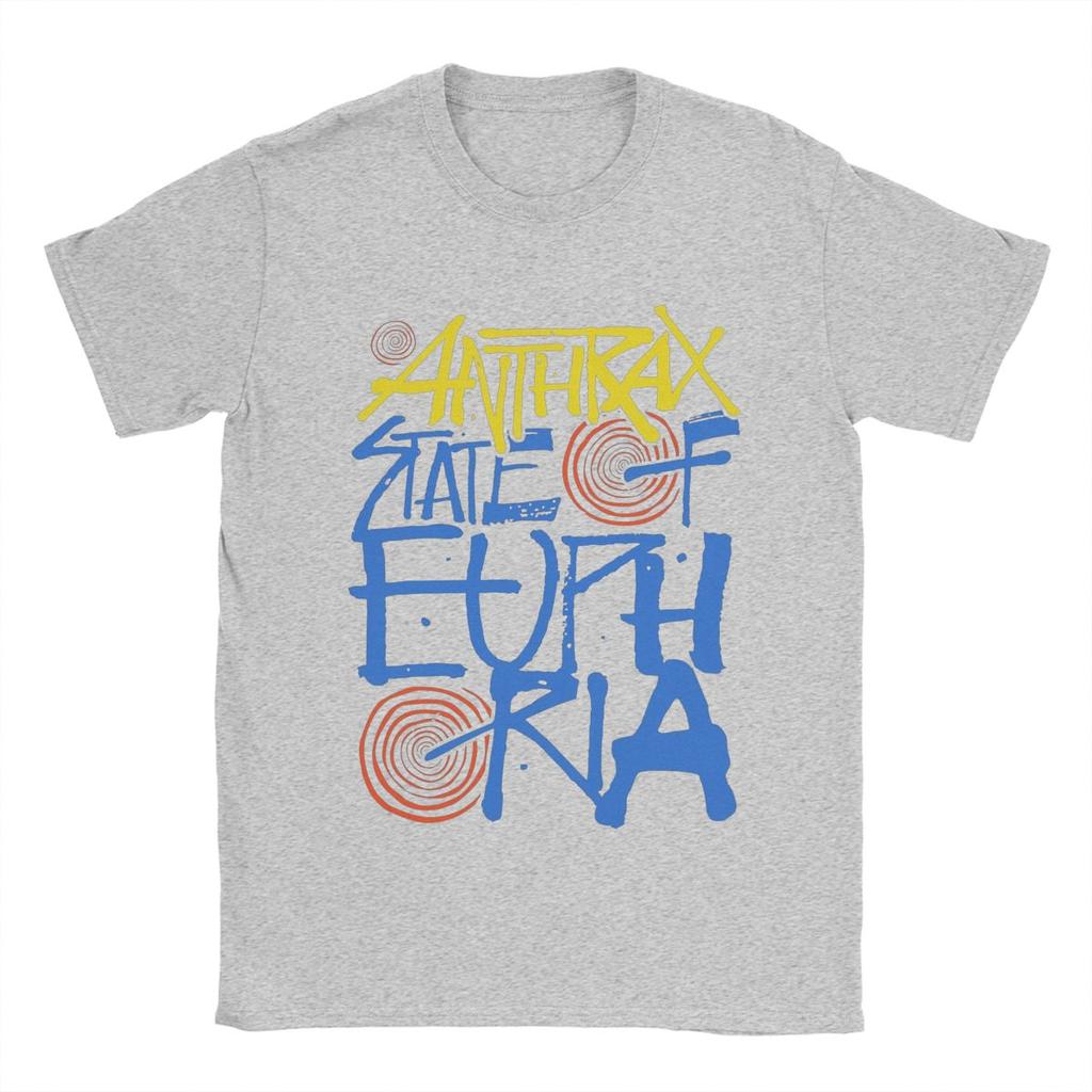 Anthrax Band T-Shirt für Herren Neuheit 100% Baumwolle T-Shirt Rundhals Kurzarm T-Shirt Druck Kleidung