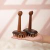 1 Pcs Portable Sandalwood Gua Sha Massage Brush Head Neck Abdominal Leg Body Meridian Massager Wooden Therapy Massage Tools