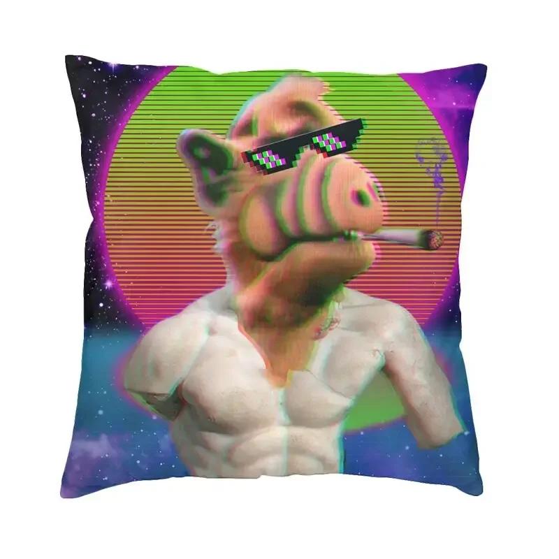 Fashion Alf Cushion Cover 45x45cm Polyester Alien Life Form Sci Fi Tv Show Pillow Case for Sofa Car Square Pillowcase Decoration