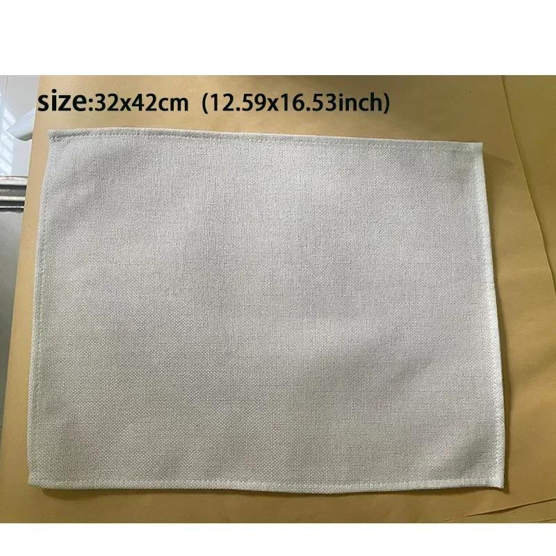 Placemats Linen Green Leaves Summer Series Table Pads Washable Table Mats Family Table Decorations Room Decor