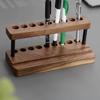 Creative Walnut Pens Holder 9/15 Slots Brush Display Case Toothbrush Holder  Storage Stand