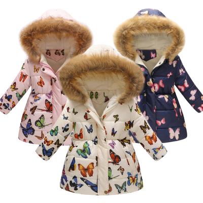 Toddler Boys Girls Cartoon Ear Hooded Fleece Windproof Jacket Warm Thick Peacoat Snowsuit