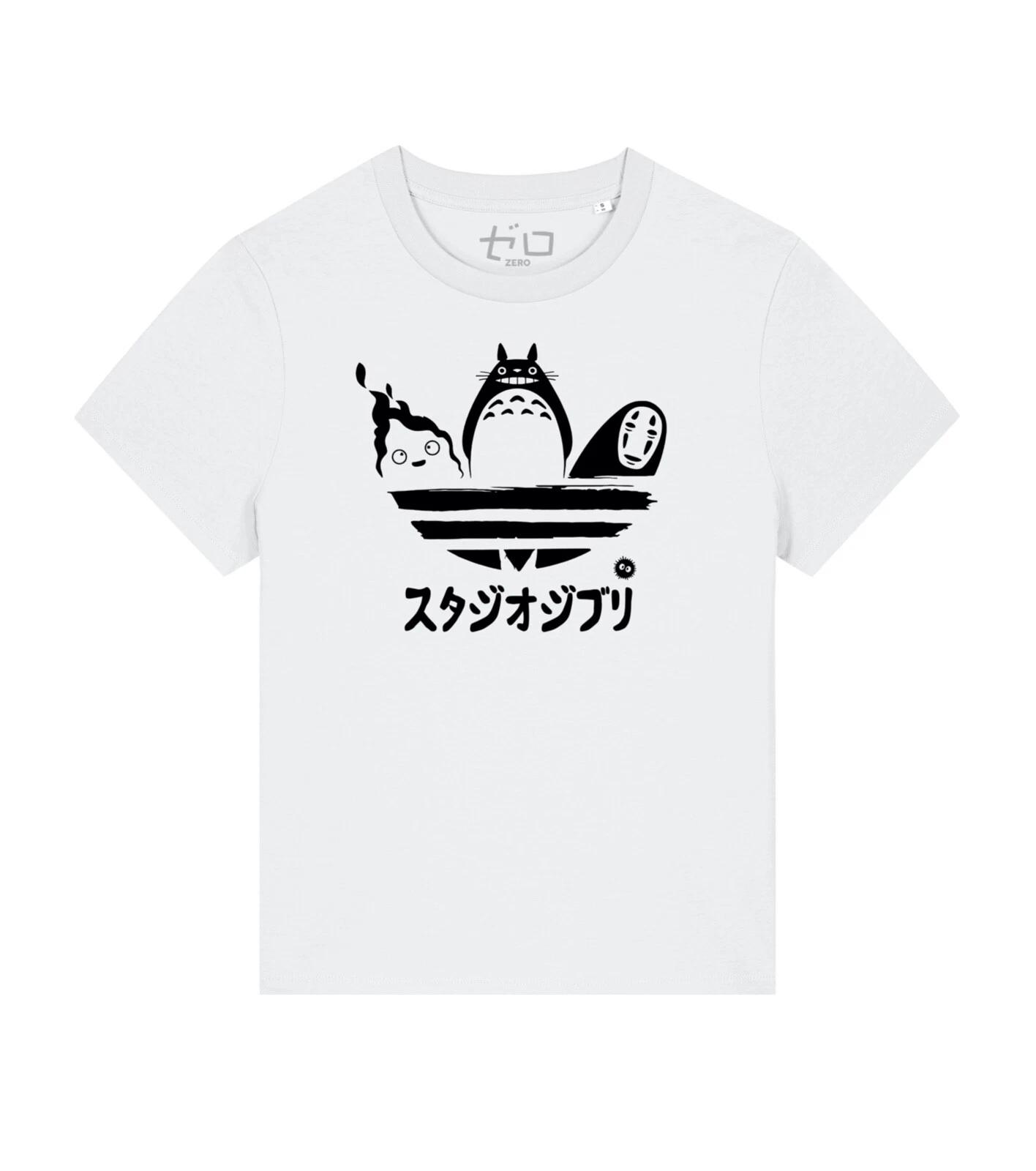 Womens Japanese Anime Totoro Logo Simil Adidas Studio Ghibli T-Shirt 2XL